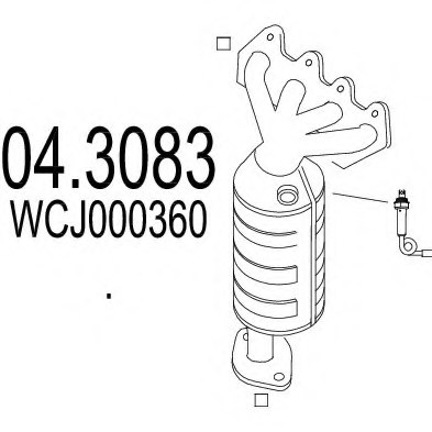 MTS 04.3083 Catalytic Converter